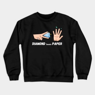 Diamond Hand beats Paper hand Colored Crewneck Sweatshirt